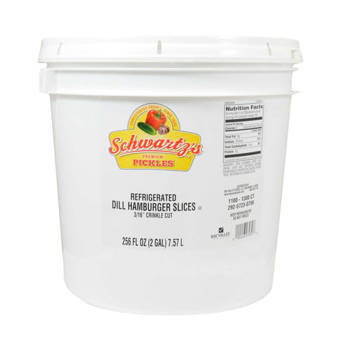 Bay Valley Foods 723 Hamburger Sliced Dill Pickle, 2 Gallon.