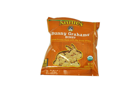 Annies Organic Honey Bunny Grahams Snack, 1.25 Ounce -- 100 per case.