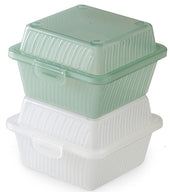 GET Enterprises Eco Takeouts Polypropylene Clear Single Entree Food Container, 4.75 x 4.75 inch -- 24 per case