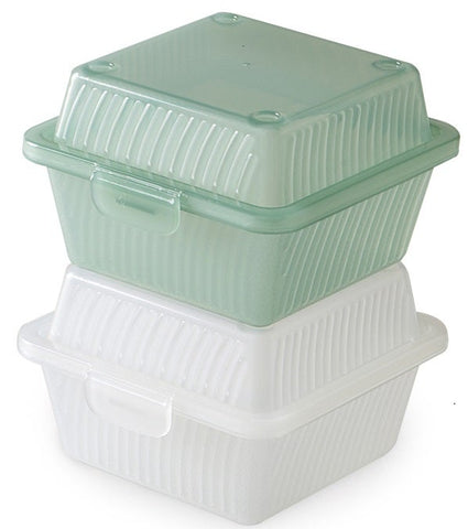 GET Enterprises Eco Takeouts Polypropylene Clear Single Entree Food Container, 4.75 x 4.75 inch -- 24 per case