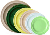 GET Enterprises SuperMel Melamine Round Tan Plate, 7.25 inch -- 24 per case