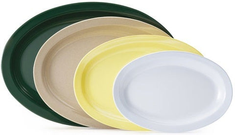 GET Enterprises SuperMel Melamine Tan Oval Platter, 11.75 x 8.25 inch -- 24 per case