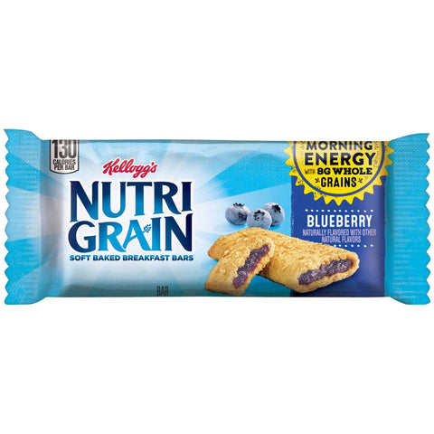 Kelloggs Nutri-Grain Blueberry Filled Cereal Bar, 10.4 Ounce -- 12 per case.