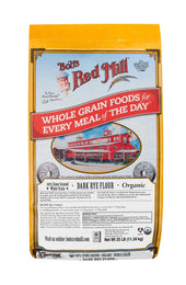 Bobs Red Mill Organic Dark Rye Flour, 25 Pound.