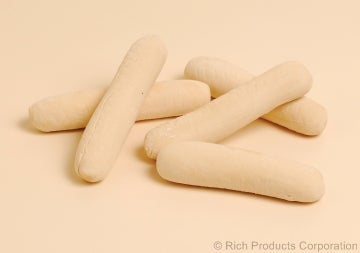 Rich Soft White Hot Dog Bun Sandwich Roll Dough, 2.25 Ounce -- 208 per case.