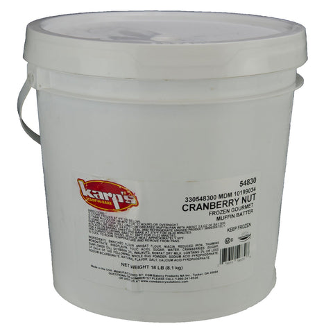 Baker and Baker Karps Scoop N Bake Cranberry Nut Muffin Batter, 18 Pound.