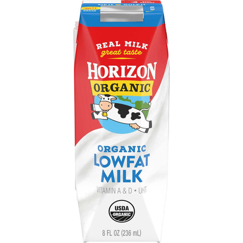 White Wave Horizon Organic Aseptic Milk, 8 Ounce -- 18 per case.