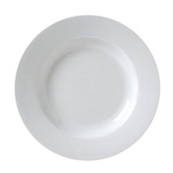 Vertex China Market Buffet Collection Porcelain White Rim Soup Pasta Bowl, 12 Ounce -- 24 per case.