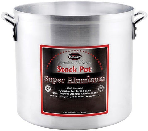 Winco 4mm Super Aluminum Stock Pot, 40 Quart