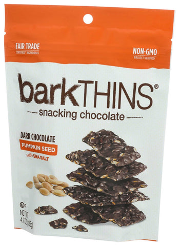 Barkthins Pumpkin Seeds with Sea Salt Snacking Dark Chocolate, 4.7 Ounce -- 12 per case