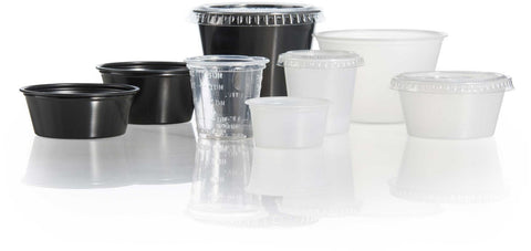 SOLO Cup Company Polystyrene Portion Cups, 4oz, Translucent, 250/Bag, 10 Bags/Carton