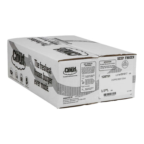 Cloud 5-1 Chopped Beef Steak, 3.2 Ounce -- 75 per case.