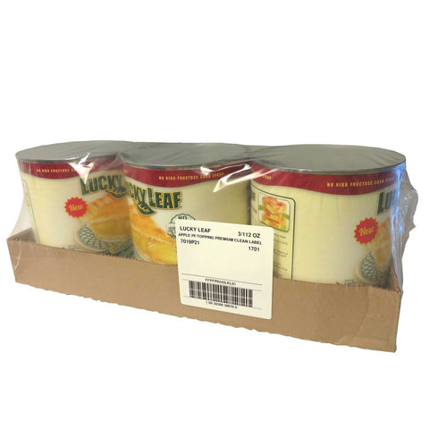 Lucky Leaf Premium Clean Label Apple Fruit Filling Or Topping, 112 Ounce -- 3 per case.