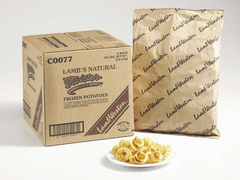 Lamb Weston Natural Twister Cut Potato Fry, 5 Pound -- 6 per case.