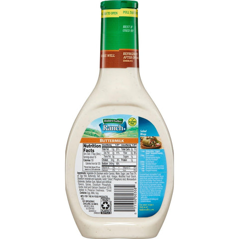 Hidden Valley Old Fashioned Ranch Buttermilk Dressing, 16 Fluid Ounce -- 6 per case.