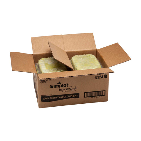Simplot Harvest Fresh Avocados - Chunky Avocado Pulp Chilled, 2 Pound -- 8 per case.