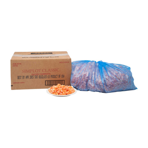 Simplot Diced Carrot - 20 lb. package, 1 package per case