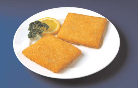 Japanese Bread Crumb Crispy Style Raw Breaded Square Cod, 4 Ounce of 240 Pieces Per Bag, 6 Pound -- 10 per case.