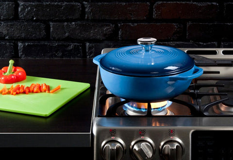 Lodge Blue Dutch Oven, 3 Quart.