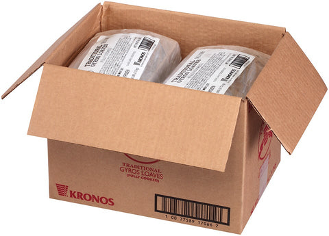 Kronos Frozen Gyrokone Traditional Beef and Lamb Loaf - Portion Control, 6 Pound -- 4 per case.