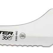 Dexter Russell Scalloped Yellow Handle Offset Slicer, 9 inch -- 6 per case