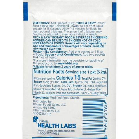 Thick and Easy Instant Food Thickener, 5.2 Gram -- 100 per case