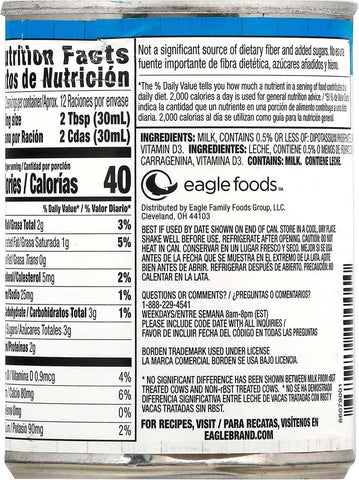 Eagle Brand Evaporated Milk, 12 Fluid Ounce -- 24 per case