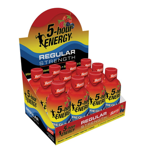 5 Hour Energy Original Berry Shot, 2 Ounce - 12 per pack -- 18 packs per case.