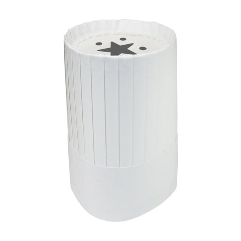 NeatGards White Wide Pleat Disposable Paper Chef Hat, 9 inch -- 12 per case.