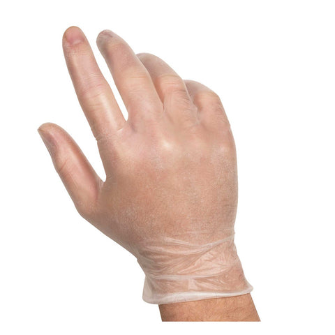 Handgards Extra Large Standarad Clear Vinyl Disposable Glove -- 10 per case.