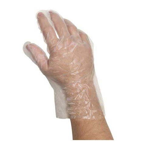 Handgards Comfortfit Powder Free Medium Poly Gloves - 100 count per pack -- 10 packs per case