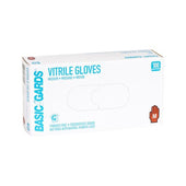 Handgards Powder Free Blue Vitrile Medium Gloves - 100 per pack -- 1000 packs per case