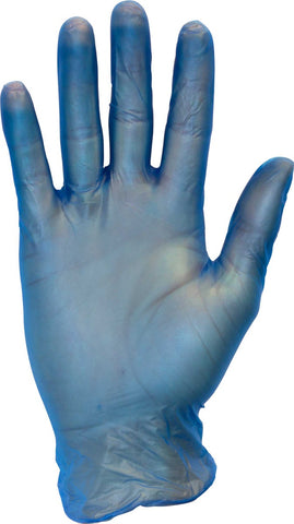 The Safety Zone Premium Medium Blue Powder Free Vinyl Gloves -- 1000 per case