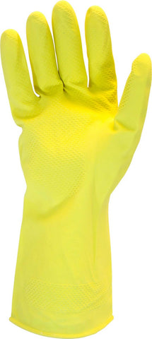 The Safety Zone Small Yellow Flock Lined Gloves - 1 pair per pack -- 144 packs per case