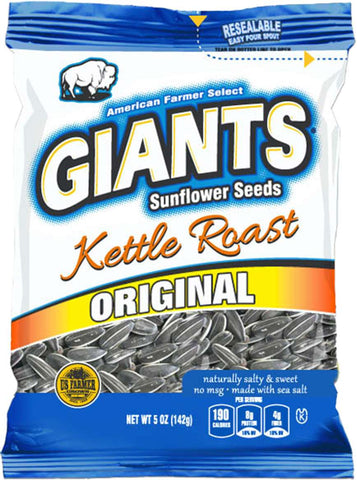 Giants Sweet and Salty Kettle Roast Sunflower Seed, 5 Ounce -- 12 per case