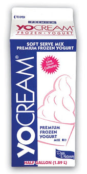 Yocream Vanilla Bean Flavored Soft Serve Gelato Mix, 64 Ounce -- 6 per case.