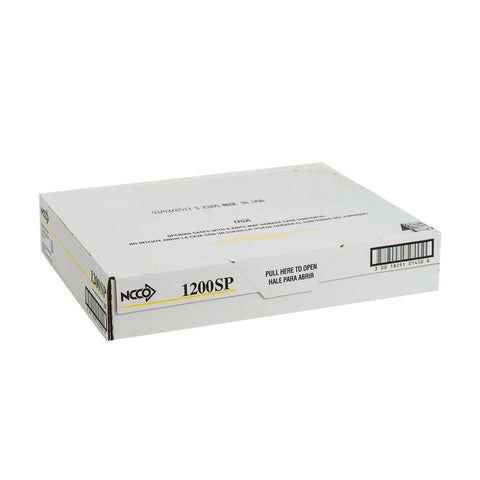 National Checking Company Guest Check Paper - 1 Part White, 15 Line, 3.5 x 6.5 inch -- 10000 per case.