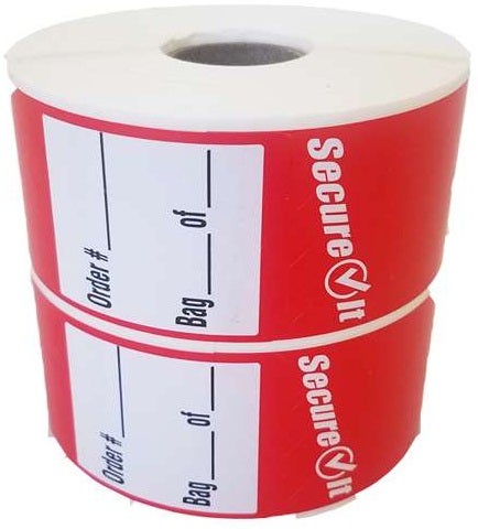 National Checking Secure It Red Permanent Label, 1.5 x 6 inch -- 20 per case