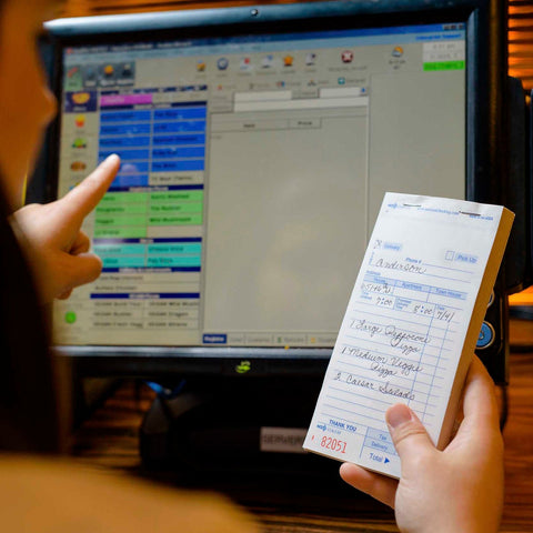 National Checking Company Carbonless Delivery Form - 3 Part White, 14 Line, 3.40 x 6.75 inch -- 2500 per case.