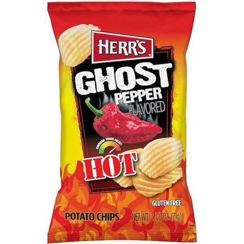 Herr Foods Ghost Pepper Potato Chips, 2.5 Ounce -- 12 per case