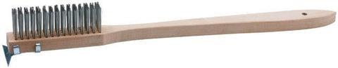 Winco Scratch Brush with Wire Bristles, 20 inch -- 6 per case