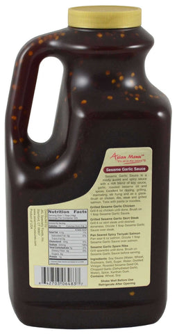 Asian Menu All Natural Sesame Garlic Sauce, 0.5 Gallon -- 4 per case.