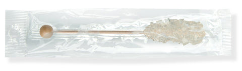 Dryden and Palmer Plain White Rock Wrapped Barista Stick Candy -- 10000 per case.