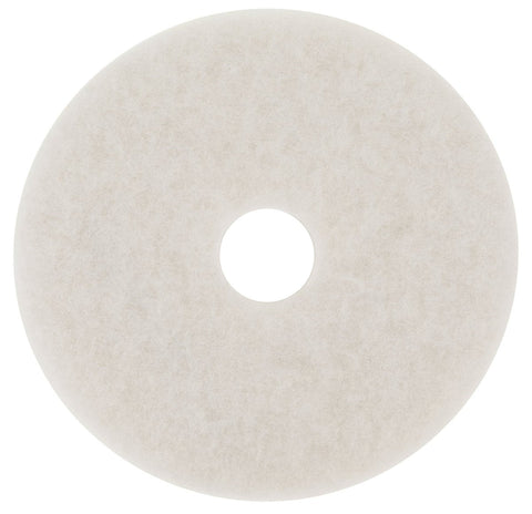 3M White Super Polish Floor Pad, 12 inch -- 5 per case