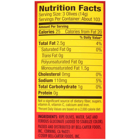 Lindsay Olive Pitted Ripe Extra Large, 51 Ounce -- 6 per case