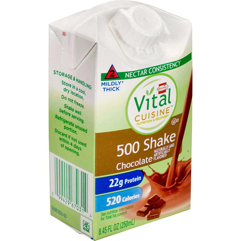 Hormel Vital Cuisine 500 Shake , Chocolate Flavor, Level 2 Nectar Consistency, 8.45 Fluid Ounce -- 27 per case