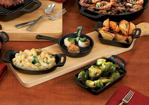 Winco FireIron Oval Enamel Finish Mini Cast Iron Server, 9 Ounce -- 6 per case