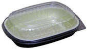 Pactiv Aluminum Single Serve Classic Black/Gold Base Tray with Clear Dome Lid, 22 Ounce Capacity -- 99 per case