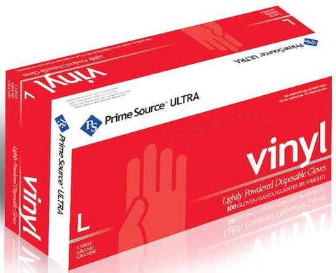 Bunzl Prime Source 5 Mil Lightly Powdered Large Blue Vinyl Disposable Gloves -- 1000 per case