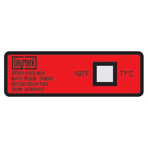 Daymark Thermostrip Dishwasher Temperature Label, 12.4 x 10.5 x 5.7 inch - 24 per pack